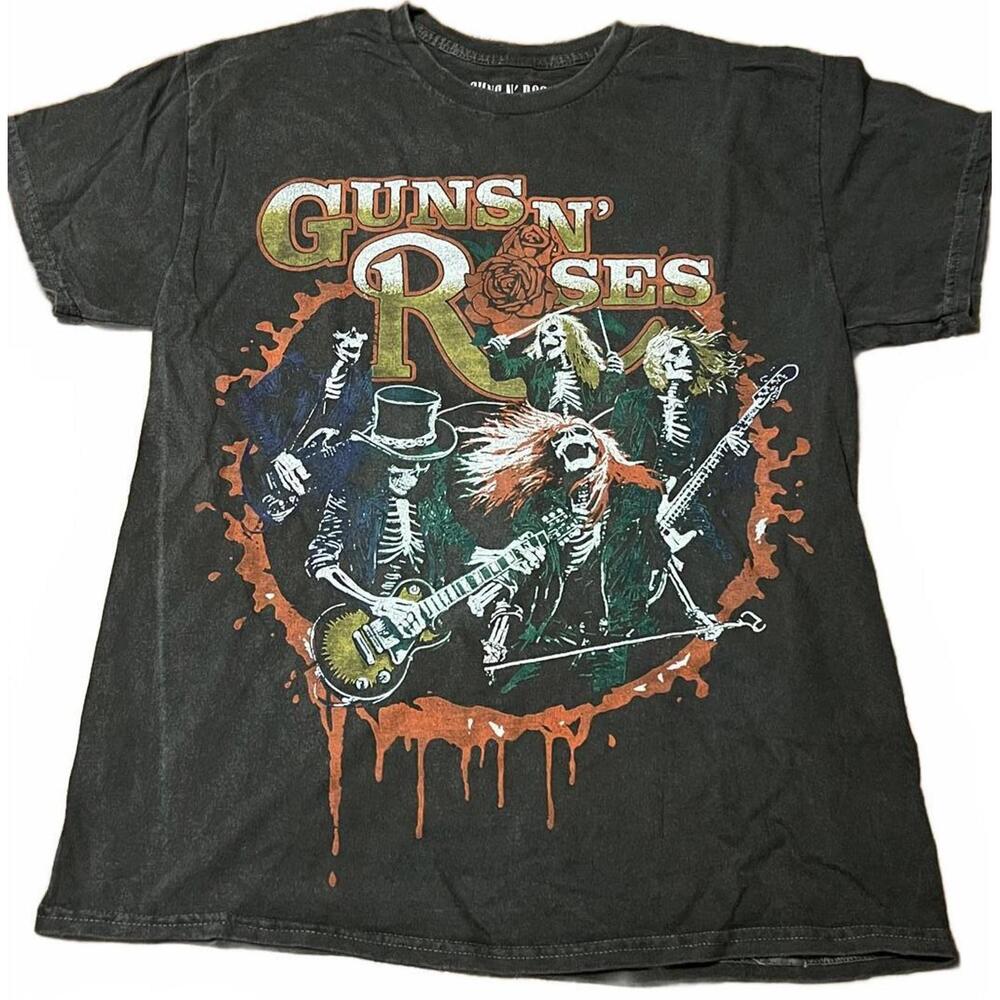 Guns N Roses Skeleton Tour Graphic Tee Band Shirt M NWOT